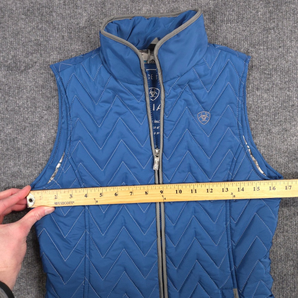 Ariat Ashley Vest Womens XS Blue Quilted Insulated Lined Equestrian Outdoor - Picture 8 of 13